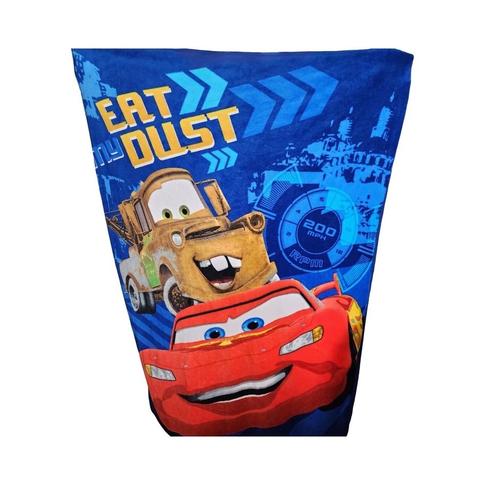 Vintage Disney Pixar Cars Lightning McQueen Mater Eat My Dust‎ Blanket